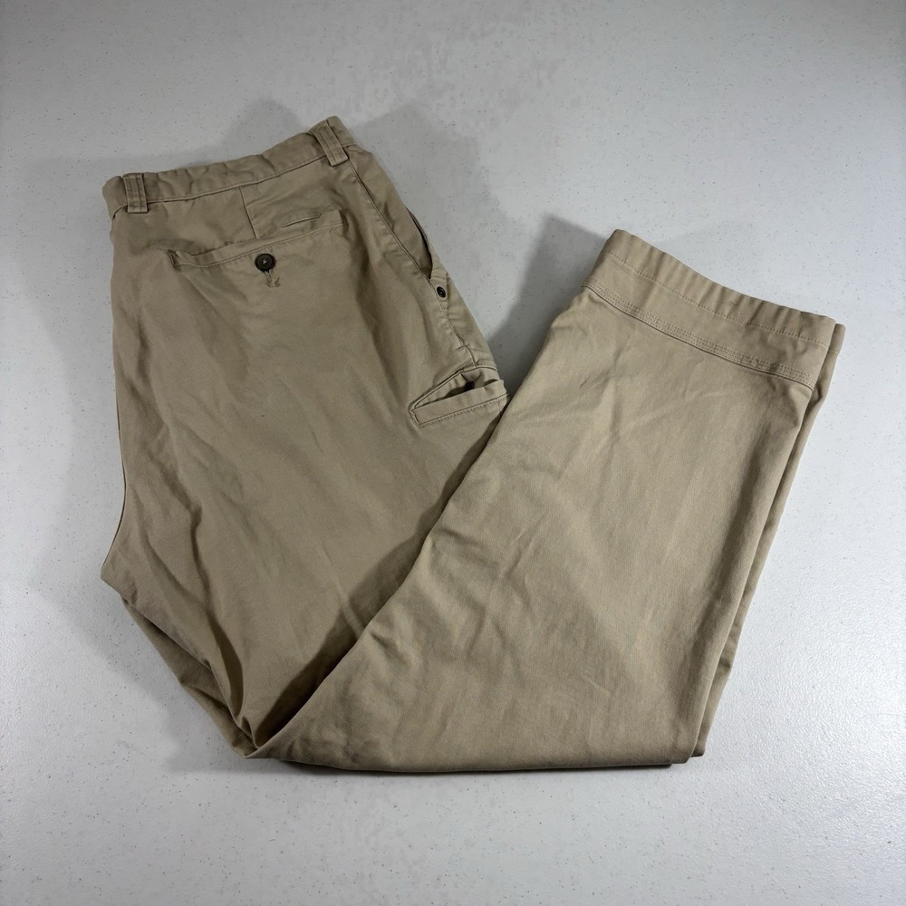 Duluth Trading Co Flex Ballroom Khakis Mens 36x28 Beige Trim Fit DuluthFlex EUC!